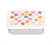 Rustfri stål madkasse med PP låg Hearts 